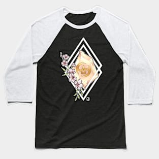 Samurai from FF14 Job Crystal with Flowers T-Shirt Baseball T-Shirt